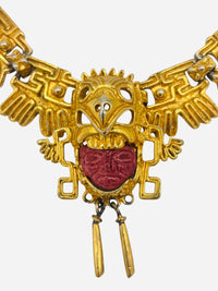 Vintage Salvador Terán for Mabel Aztec Eagle Necklace | c. 1950s–1960s