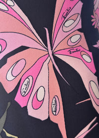 Butterfly Garden | 1970s Vintage Emilio Pucci Signed Silk Blouse