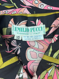 Butterfly Garden | 1970s Vintage Emilio Pucci Signed Silk Blouse