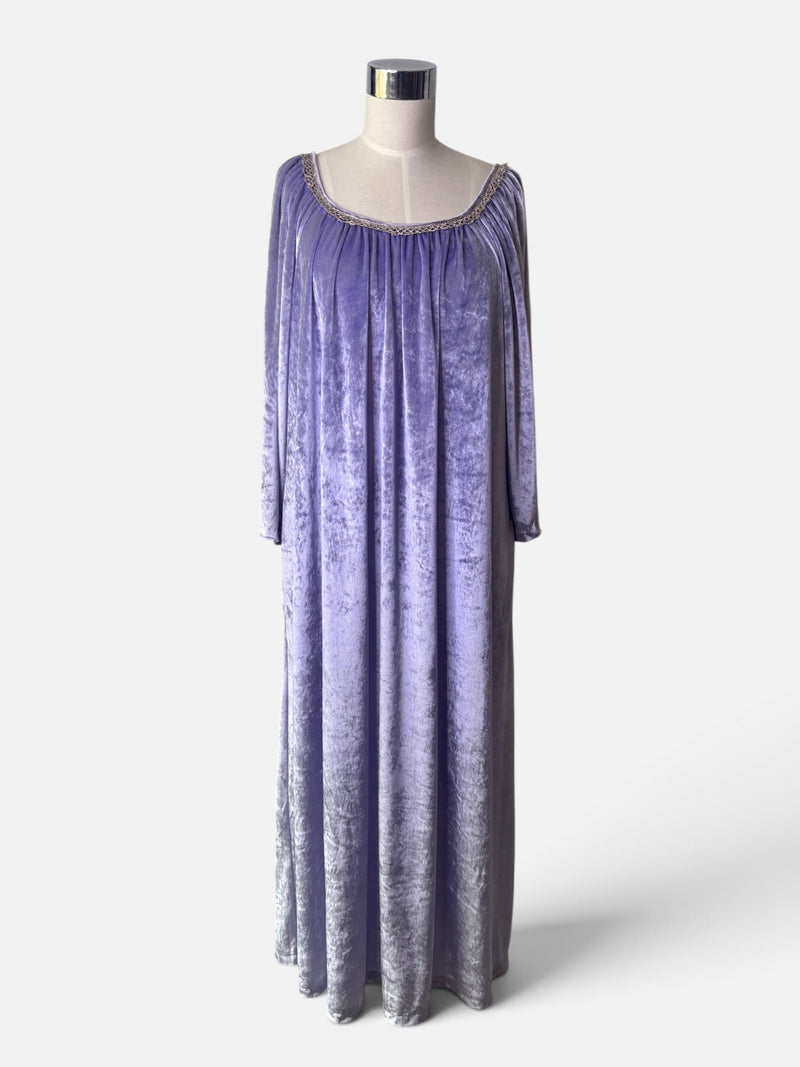The Lavender Hour | Vintage Bill Tice Velvet Hostess Gown