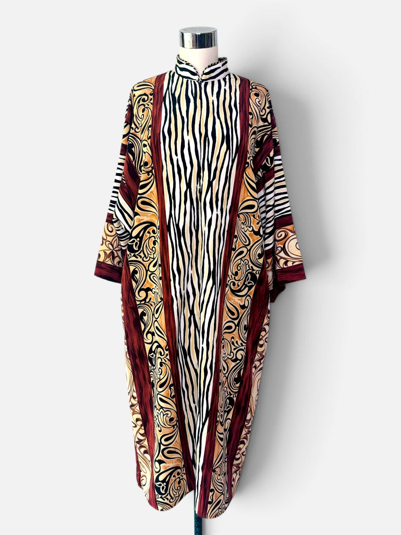 The Safari Salon | Vintage Gulinos Animal Print Caftan
