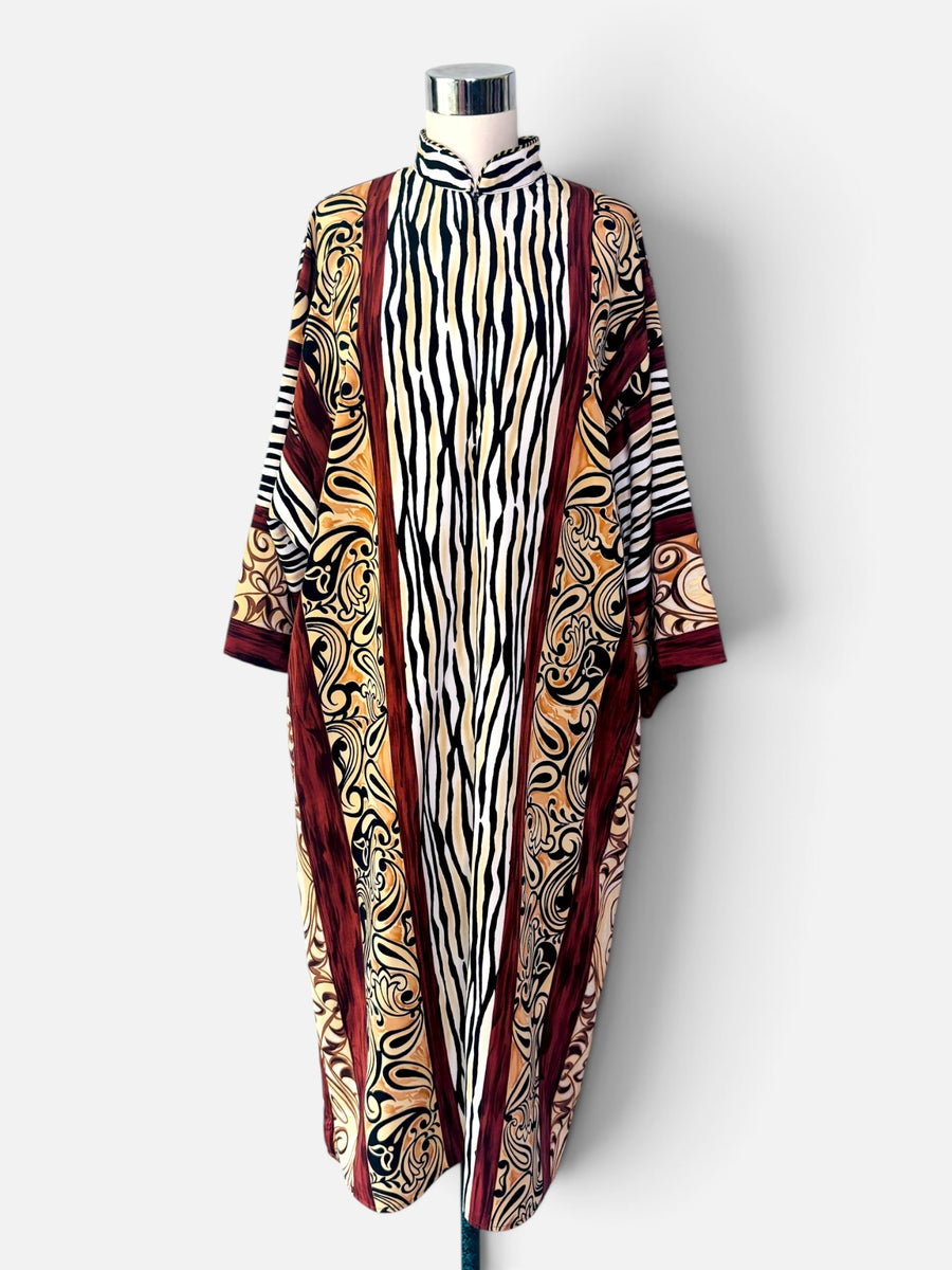 The Safari Salon | Vintage Gulinos Animal Print Caftan