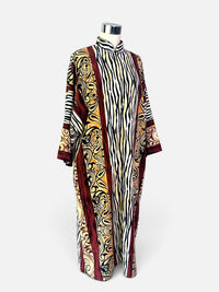 The Safari Salon | Vintage Gulinos Animal Print Caftan