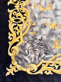 The Aristo-Cat – 80s Vintage Krizia Silk Scarf