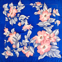 70s Floral Blossom 100% Silk Scarf