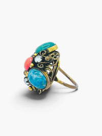 The Souk Ring | Vintage Jeweled Filigree Statement Ring