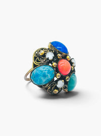 The Souk Ring | Vintage Jeweled Filigree Statement Ring