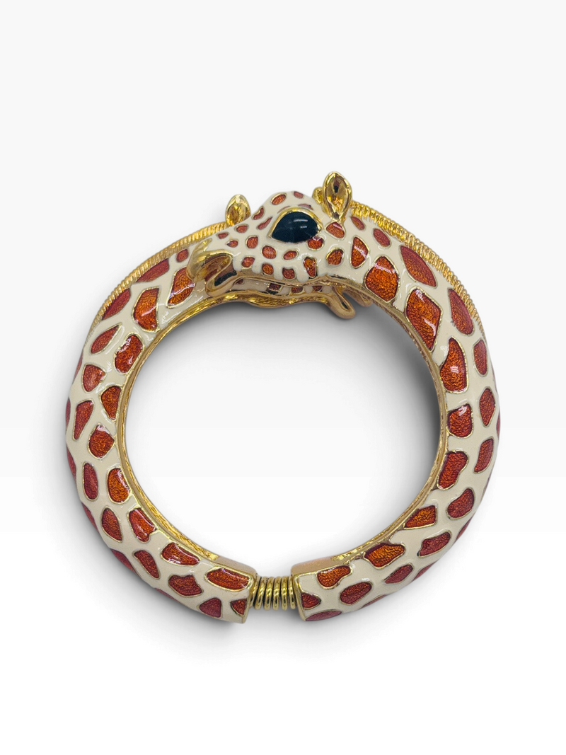 The Gilded Giraffe | Kenneth Jay Lane Enamel Hinged Bracelet