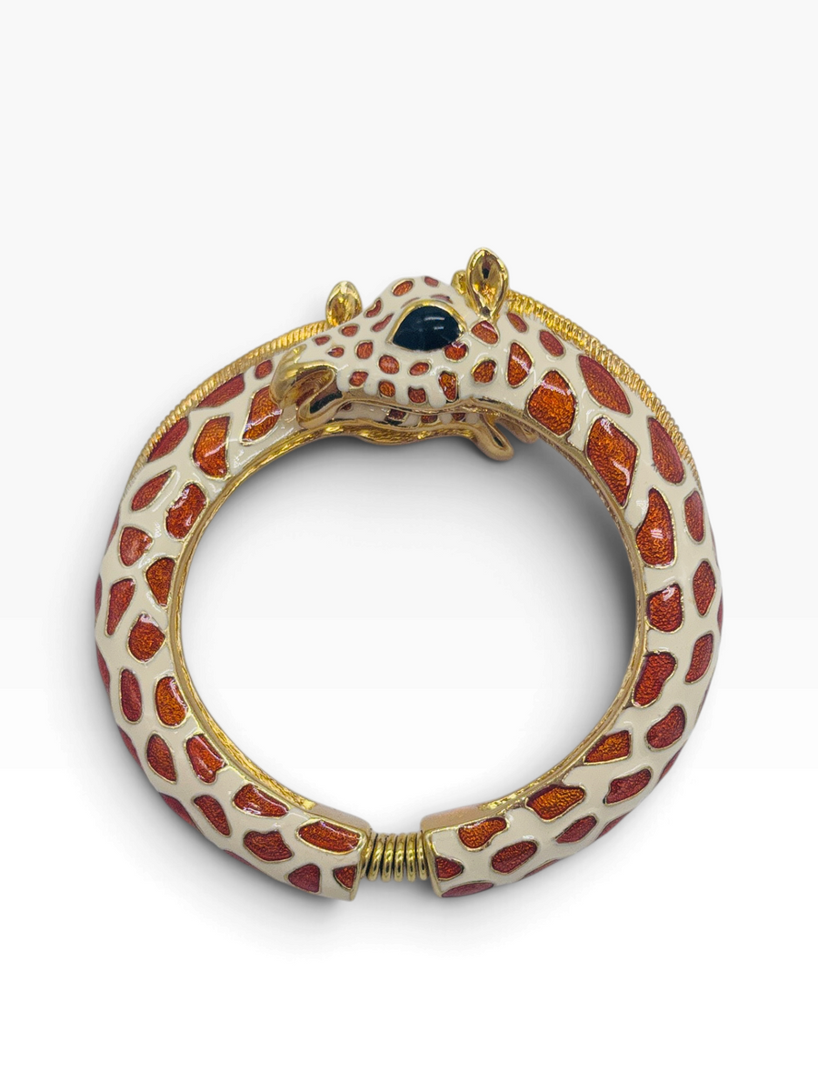 The Gilded Giraffe | Kenneth Jay Lane Enamel Hinged Bracelet