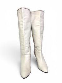 Antonio Rossi Geometric Colorblock Leather Statement Boots