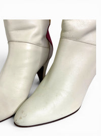 Antonio Rossi Geometric Colorblock Leather Statement Boots