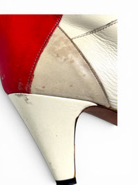 Antonio Rossi Geometric Colorblock Leather Statement Boots