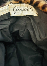 Wild Elegance | Vintage Gimbels Leopard Faux Fur Print Hat