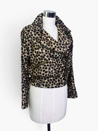 Wild at Heart | Jeanette for St. Martin Sequin Leopard Moto Jacket