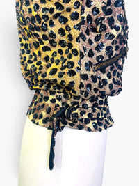 Wild at Heart | Jeanette for St. Martin Sequin Leopard Moto Jacket