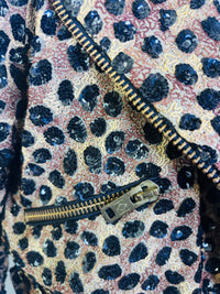 Wild at Heart | Jeanette for St. Martin Sequin Leopard Moto Jacket