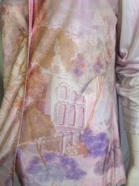 Pastel Reverie | 1970s Scenic Romantic Pastel Print Blouse