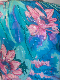 Aurora Garden | Judith Ann Creations Vintage Silk Floral Beaded Top
