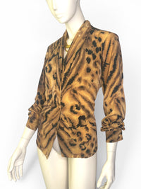 Jungle Luxe | Vintage Le Caviar Animal Print Blouse