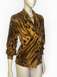 Jungle Luxe | Vintage Le Caviar Animal Print Blouse