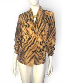 Jungle Luxe | Vintage Le Caviar Animal Print Blouse