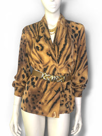 Jungle Luxe | Vintage Le Caviar Animal Print Blouse