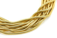 Gilded Currents: Vintage Givenchy Amethyst Crystal Multi-Strand Necklace