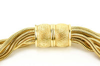 Gilded Currents: Vintage Givenchy Amethyst Crystal Multi-Strand Necklace