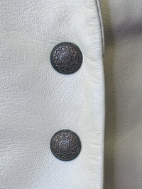 Pearl & Edge: Caché Pearlescent Cream Leather Jacket