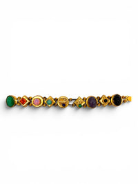 Vintage Mystical Symbolic Charm Bracelet | Scarabs, Serpents and Dragon's Breath