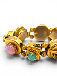 Vintage Mystical Symbolic Charm Bracelet | Scarabs, Serpents and Dragon's Breath