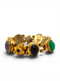 Vintage Mystical Symbolic Charm Bracelet | Scarabs, Serpents and Dragon's Breath
