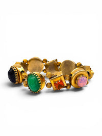 Vintage Mystical Symbolic Charm Bracelet | Scarabs, Serpents and Dragon's Breath
