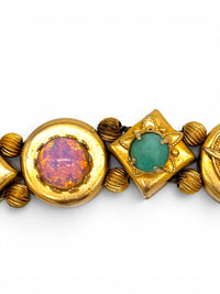 Vintage Mystical Symbolic Charm Bracelet | Scarabs, Serpents and Dragon's Breath