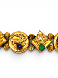 Vintage Mystical Symbolic Charm Bracelet | Scarabs, Serpents and Dragon's Breath