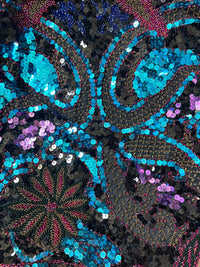 Vintage Lillie Rubin Black Silk Beaded Sequin Bolero Jacket – Circa 1990