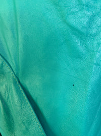 Vintage 1980s Teal Statement Leather Jacket | Confecciones Victoria
