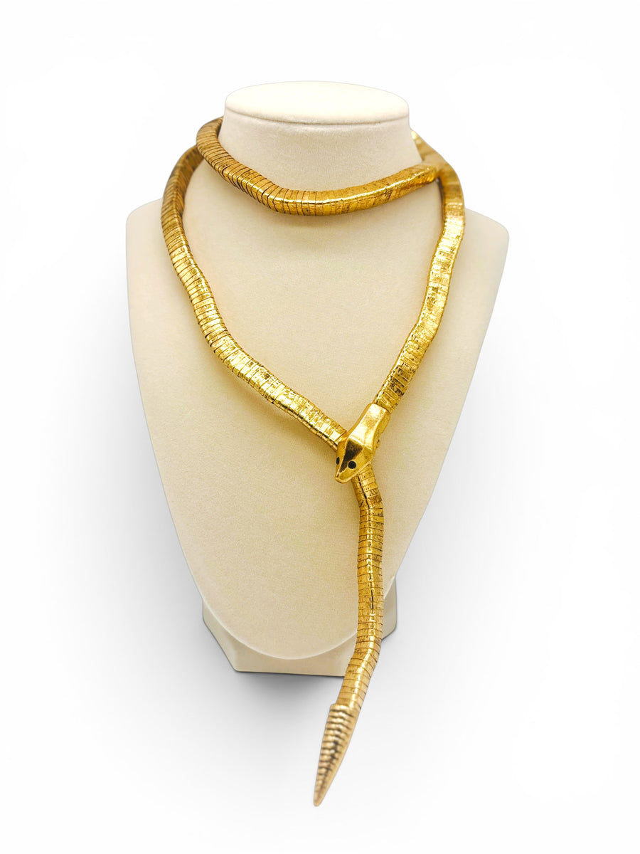 Vintage Gold-Tone Articulating Snake Necklace (or Belt)