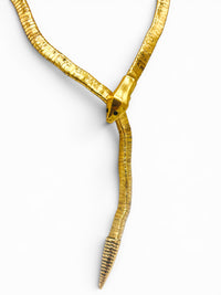 Vintage Gold-Tone Articulating Snake Necklace (or Belt)