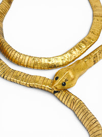 Vintage Gold-Tone Articulating Snake Necklace (or Belt)