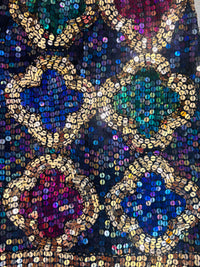 SNF Vintage 80s Sequin Jewel Motif Shorts