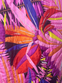 Vintage 1970s Dynasty for I. Magnin Quilted Tropical Maxi Skirt