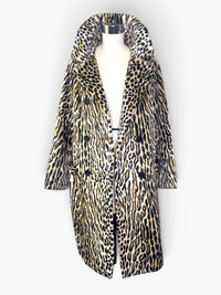 The Wild Arrival: 1960s Safari by Fairmoor Leopard Faux Fur Coat