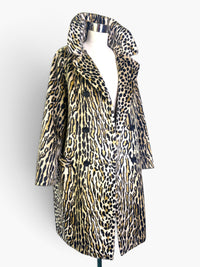 The Wild Arrival: 1960s Safari by Fairmoor Leopard Faux Fur Coat