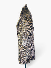 The Wild Arrival: 1960s Safari by Fairmoor Leopard Faux Fur Coat