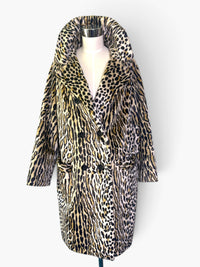The Wild Arrival: 1960s Safari by Fairmoor Leopard Faux Fur Coat