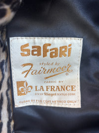 The Wild Arrival: 1960s Safari by Fairmoor Leopard Faux Fur Coat