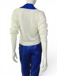 Vintage Nannell 80s Rhinestone Sailor Collar Sweater