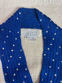 Vintage Nannell 80s Rhinestone Sailor Collar Sweater