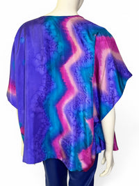 Hand-Painted Silk Tie-Dye Swing Duster | Wearable Textile Art